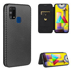 Custodia Portafoglio In Pelle Cover con Supporto L06Z per Samsung Galaxy M21s Nero