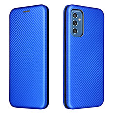 Custodia Portafoglio In Pelle Cover con Supporto L06Z per Samsung Galaxy M52 5G Blu