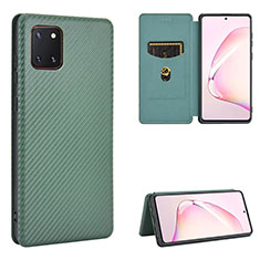 Custodia Portafoglio In Pelle Cover con Supporto L06Z per Samsung Galaxy M60s Verde