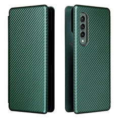 Custodia Portafoglio In Pelle Cover con Supporto L06Z per Samsung Galaxy Z Fold4 5G Verde