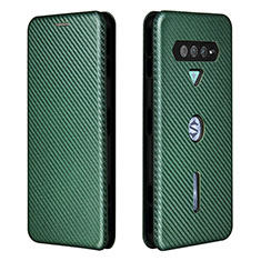 Custodia Portafoglio In Pelle Cover con Supporto L06Z per Xiaomi Black Shark 4 Pro 5G Verde