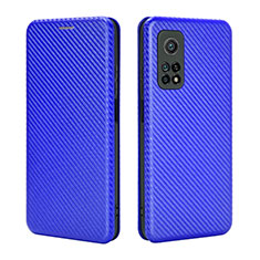 Custodia Portafoglio In Pelle Cover con Supporto L06Z per Xiaomi Mi 10T Pro 5G Blu