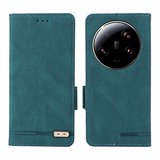 Custodia Portafoglio In Pelle Cover con Supporto L06Z per Xiaomi Mi 13 Ultra 5G Verde