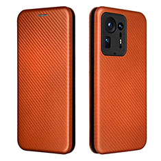 Custodia Portafoglio In Pelle Cover con Supporto L06Z per Xiaomi Mi Mix 4 5G Marrone