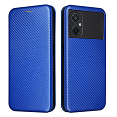 Custodia Portafoglio In Pelle Cover con Supporto L06Z per Xiaomi Poco M5 4G Blu