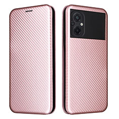 Custodia Portafoglio In Pelle Cover con Supporto L06Z per Xiaomi Poco M5 4G Oro Rosa