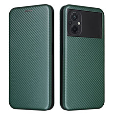 Custodia Portafoglio In Pelle Cover con Supporto L06Z per Xiaomi Poco M5 4G Verde