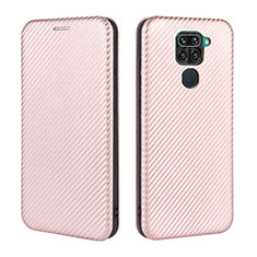 Custodia Portafoglio In Pelle Cover con Supporto L06Z per Xiaomi Redmi Note 9 Oro Rosa