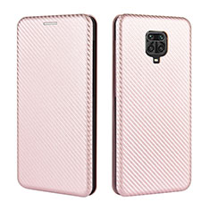 Custodia Portafoglio In Pelle Cover con Supporto L06Z per Xiaomi Redmi Note 9S Oro Rosa