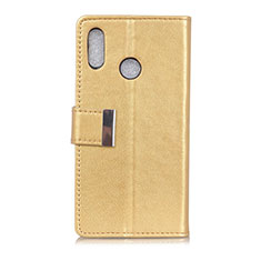 Custodia Portafoglio In Pelle Cover con Supporto L07 per Asus Zenfone Max ZB555KL Oro