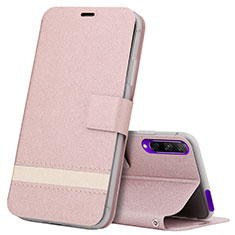 Custodia Portafoglio In Pelle Cover con Supporto L07 per Huawei Honor 9X Pro Oro Rosa