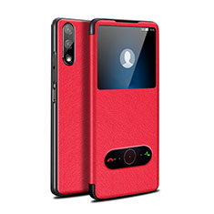 Custodia Portafoglio In Pelle Cover con Supporto L07 per Huawei Honor 9X Rosso