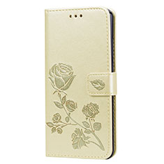 Custodia Portafoglio In Pelle Cover con Supporto L07 per Huawei Honor V10 Lite Oro