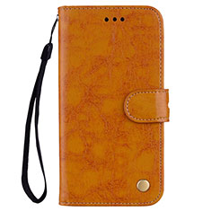 Custodia Portafoglio In Pelle Cover con Supporto L07 per Huawei Nova 3e Arancione