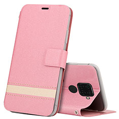 Custodia Portafoglio In Pelle Cover con Supporto L07 per Huawei Nova 5i Pro Rosa