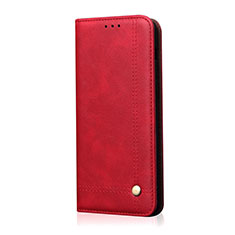 Custodia Portafoglio In Pelle Cover con Supporto L07 per Huawei Nova 6 SE Rosso