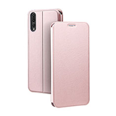 Custodia Portafoglio In Pelle Cover con Supporto L07 per Huawei P20 Pro Rosa