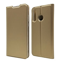 Custodia Portafoglio In Pelle Cover con Supporto L07 per Huawei P30 Lite Oro