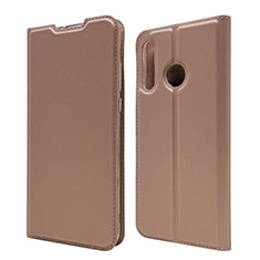 Custodia Portafoglio In Pelle Cover con Supporto L07 per Huawei P30 Lite Oro Rosa