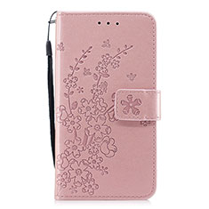 Custodia Portafoglio In Pelle Cover con Supporto L07 per Huawei P30 Rosa