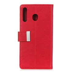 Custodia Portafoglio In Pelle Cover con Supporto L07 per Huawei Y6p Rosso