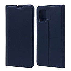 Custodia Portafoglio In Pelle Cover con Supporto L07 per Samsung Galaxy A71 5G Blu
