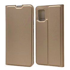 Custodia Portafoglio In Pelle Cover con Supporto L07 per Samsung Galaxy A71 5G Oro