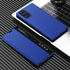 Custodia Portafoglio In Pelle Cover con Supporto L07 per Samsung Galaxy S21 Ultra 5G Blu