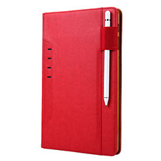 Custodia Portafoglio In Pelle Cover con Supporto L07 per Samsung Galaxy Tab S6 10.5 SM-T860 Rosso