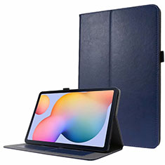 Custodia Portafoglio In Pelle Cover con Supporto L07 per Samsung Galaxy Tab S7 11 Wi-Fi SM-T870 Blu