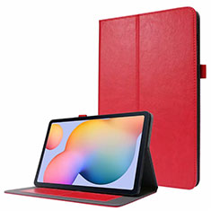 Custodia Portafoglio In Pelle Cover con Supporto L07 per Samsung Galaxy Tab S7 4G 11 SM-T875 Rosso