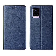 Custodia Portafoglio In Pelle Cover con Supporto L07 per Vivo V20 Pro 5G Blu