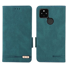 Custodia Portafoglio In Pelle Cover con Supporto L07Z per Google Pixel 5 XL 5G Verde