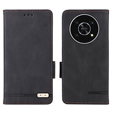Custodia Portafoglio In Pelle Cover con Supporto L07Z per Huawei Honor Magic4 Lite 5G Nero