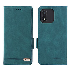 Custodia Portafoglio In Pelle Cover con Supporto L07Z per Huawei Honor X5 Verde