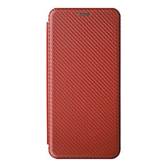 Custodia Portafoglio In Pelle Cover con Supporto L07Z per Samsung Galaxy A03 Marrone