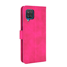 Custodia Portafoglio In Pelle Cover con Supporto L07Z per Samsung Galaxy A12 5G Rosa Caldo