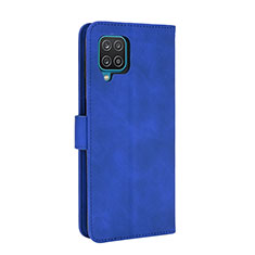 Custodia Portafoglio In Pelle Cover con Supporto L07Z per Samsung Galaxy F12 Blu