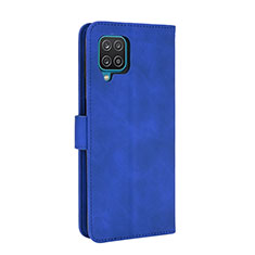 Custodia Portafoglio In Pelle Cover con Supporto L07Z per Samsung Galaxy M12 Blu