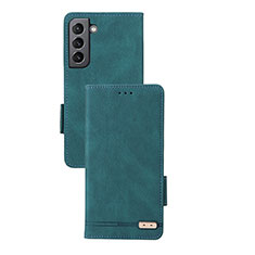 Custodia Portafoglio In Pelle Cover con Supporto L07Z per Samsung Galaxy S24 5G Verde