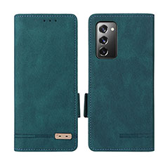 Custodia Portafoglio In Pelle Cover con Supporto L07Z per Samsung Galaxy Z Fold2 5G Verde