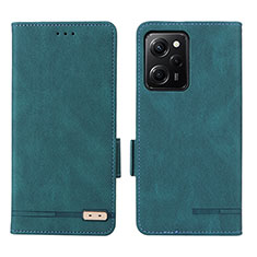 Custodia Portafoglio In Pelle Cover con Supporto L07Z per Xiaomi Poco X5 Pro 5G Verde