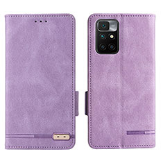 Custodia Portafoglio In Pelle Cover con Supporto L07Z per Xiaomi Redmi 10 (2022) Viola