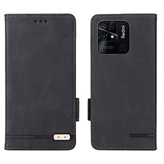 Custodia Portafoglio In Pelle Cover con Supporto L07Z per Xiaomi Redmi 10C 4G Nero