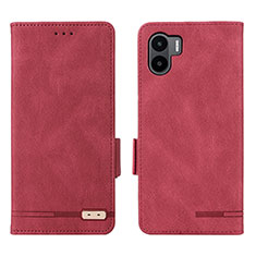 Custodia Portafoglio In Pelle Cover con Supporto L07Z per Xiaomi Redmi A2 Rosso