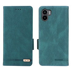 Custodia Portafoglio In Pelle Cover con Supporto L07Z per Xiaomi Redmi A2 Verde