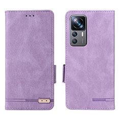 Custodia Portafoglio In Pelle Cover con Supporto L07Z per Xiaomi Redmi K50 Ultra 5G Viola