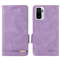 Custodia Portafoglio In Pelle Cover con Supporto L07Z per Xiaomi Redmi Note 10S 4G Viola