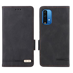 Custodia Portafoglio In Pelle Cover con Supporto L07Z per Xiaomi Redmi Note 9 4G Nero