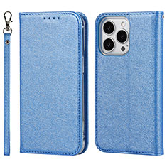 Custodia Portafoglio In Pelle Cover con Supporto L08 per Apple iPhone 13 Pro Max Blu